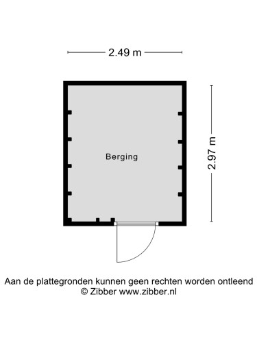 Plattegrond niet in brochure