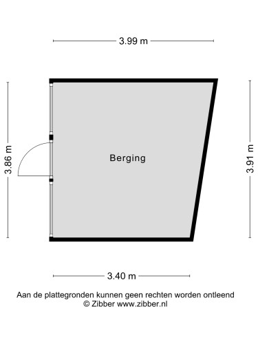 Plattegrond niet in brochure