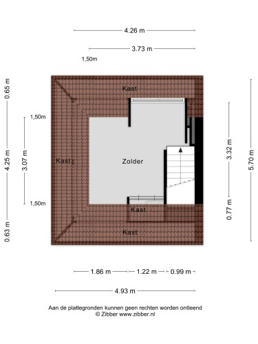 Plattegrond niet in brochure