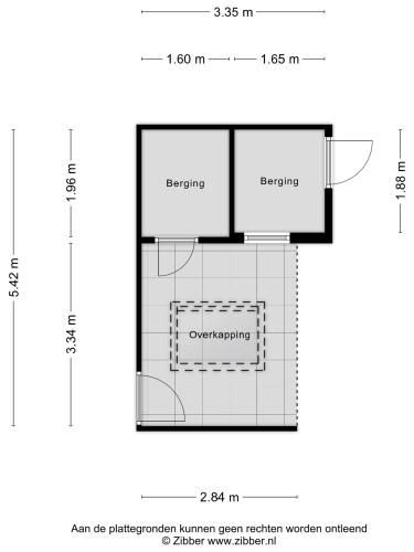 Plattegrond niet in brochure